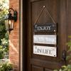 Wooden Hanging Sign Wall Decor for Home Rustic Farmhouse Style Decorative Plaque for Living Room Bedroom Outdoor Use with Rope Hanger