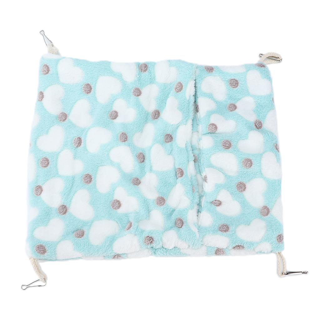 Kleine Haustier Hängematte Warmer Umschlagstil Hängebett Käfig mit Haken für Hamster Kaninchen 36x30cm Lila