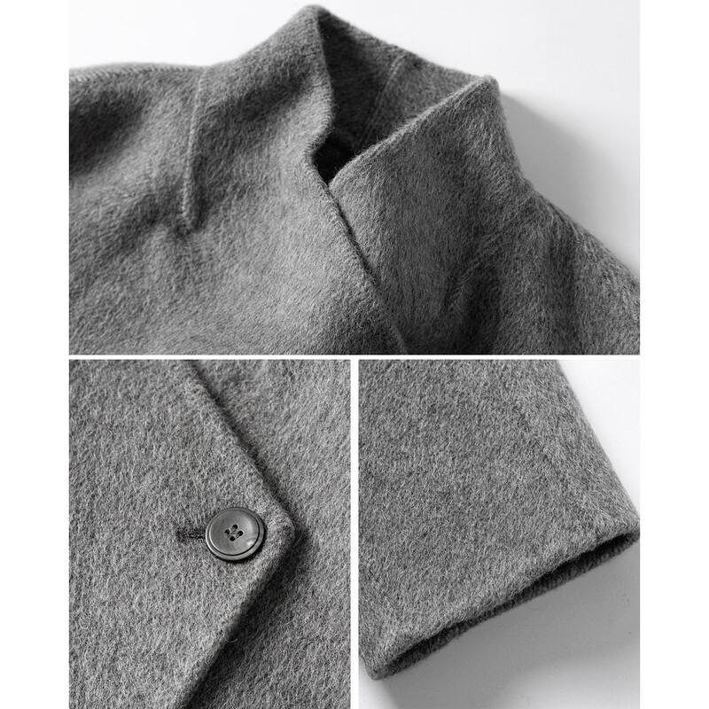 Shangjing Women's Stand-Collar Wool-Blend Short Coat