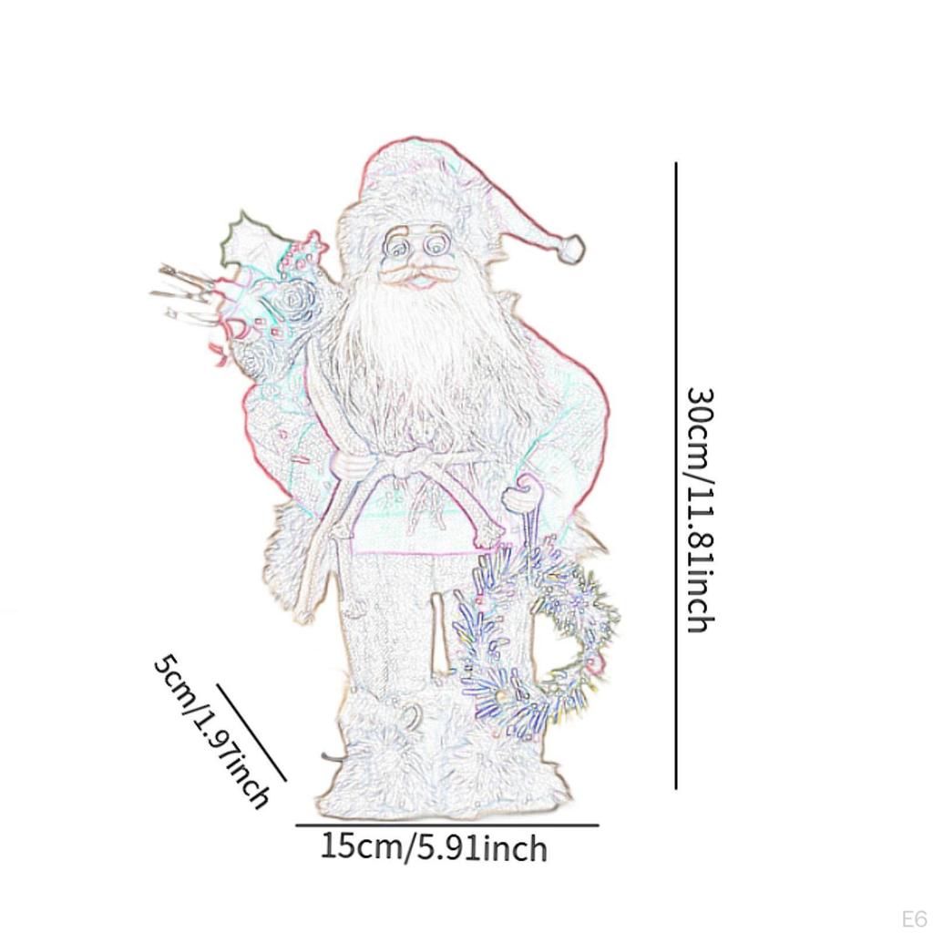 Festive Santa Claus Doll Traditional Christmas Decor Ornament for Home