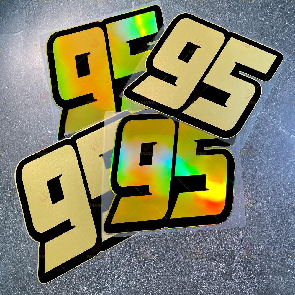 Gold Number 95 Motorcycle Stickers for Motorcycle Fairings Car Trunks Window Scooters Body Universal Waterproof Vinyl Decals