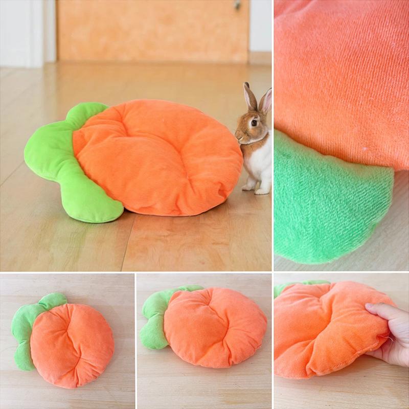 Warm Carrot Shaped Rabbit Mat Soft Breathable Cute Sleeping Pad For Pet Small Animal Hamster Rabbit Puppy Kitty Sleeping Bed Mat