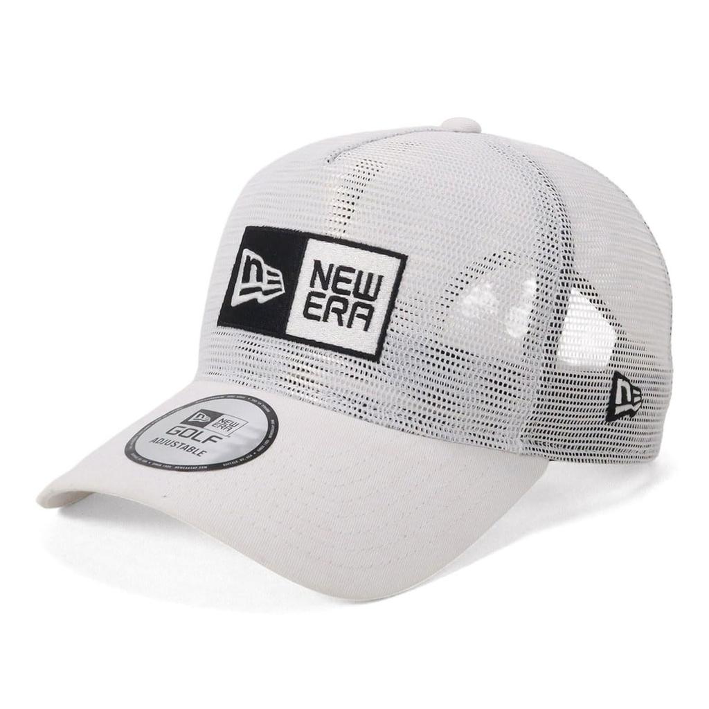 New Era Golf 9Forty Meshed Up Box Logo Exclusive to A-Frame Cap, White, ONSPOTZ.