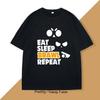 Eat Sleep Brawl Repeat T Shirt for Men Women Gamer Mobile Game Brawl Printed T-shirt Casual Short Sleeve Women's Clothing