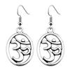 Drop & Dangle Earring OM Peace Tag Chinese Minimalist Jewelry ComponentsEarring Size 18x19mm QE016