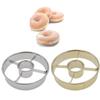 Set of 2 Commercial Stainless Steel Dessert Mold Cutters Baking Accessories Metal Texture Suitable for Baking Cookie