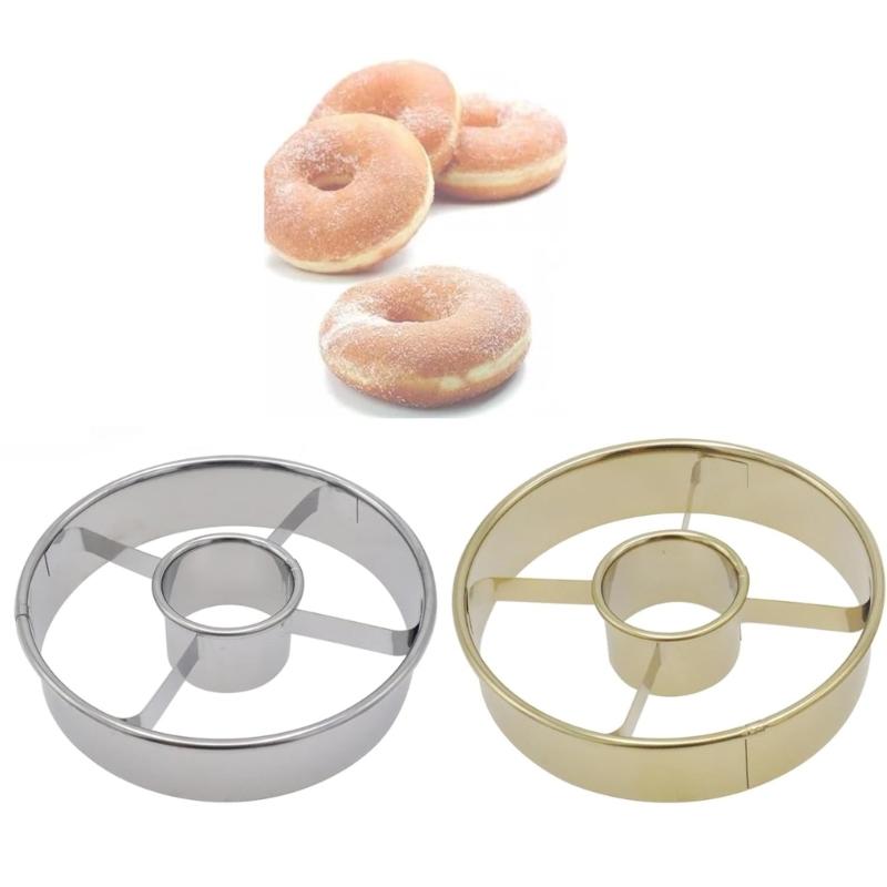 Set of 2 Commercial Stainless Steel Dessert Mold Cutters Baking Accessories Metal Texture Suitable for Baking Cookie