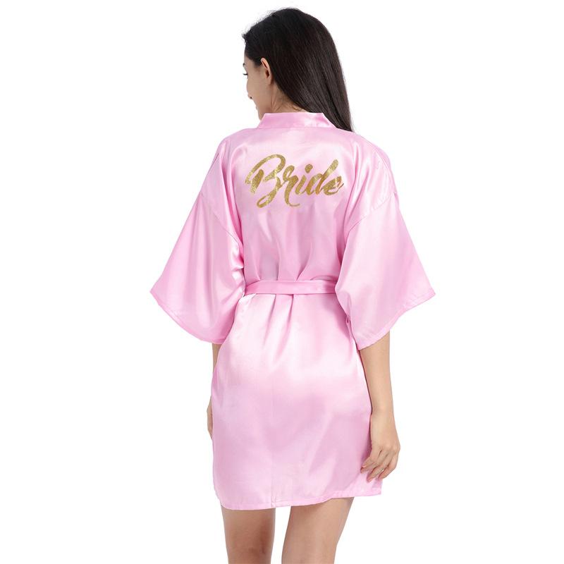 Women's Summer Thin Solid Robe Ladies Sleepwear Letters Print Kimono Lace Up Loungewear