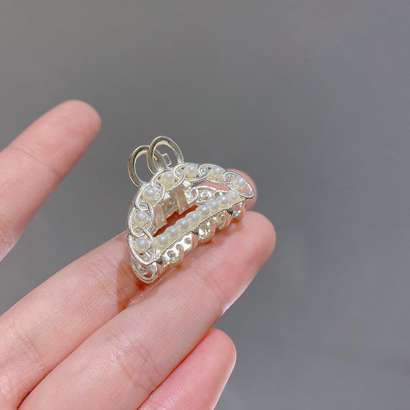 Korean Version of Super Fairy Small Bow Pearl Hairpin Female Simple Personality Side Grab Clip Japanese Cute Internet Celebrity Headgear