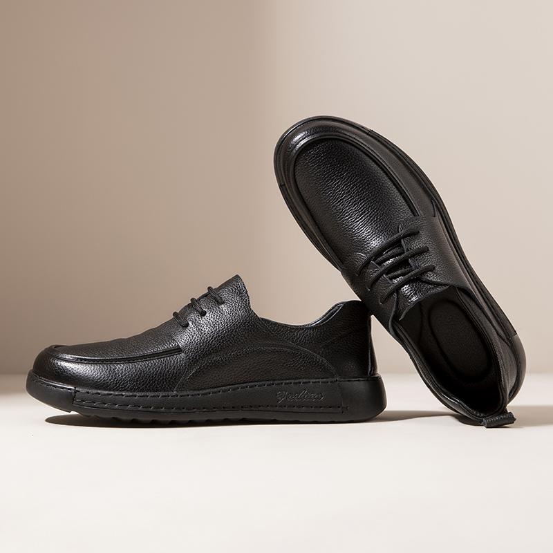 Fashion All-match Male Flats High Quality Skate Shoes Men Walking Shoes for Men Lace-Up Sneakers Leather Mens Breathable Casual Shoes