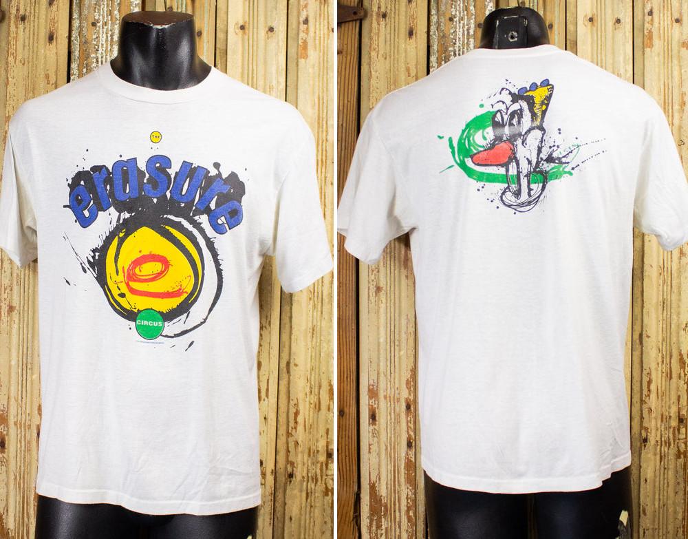 Vintage Erasure The Circus Concert T Shirt 1987 White L