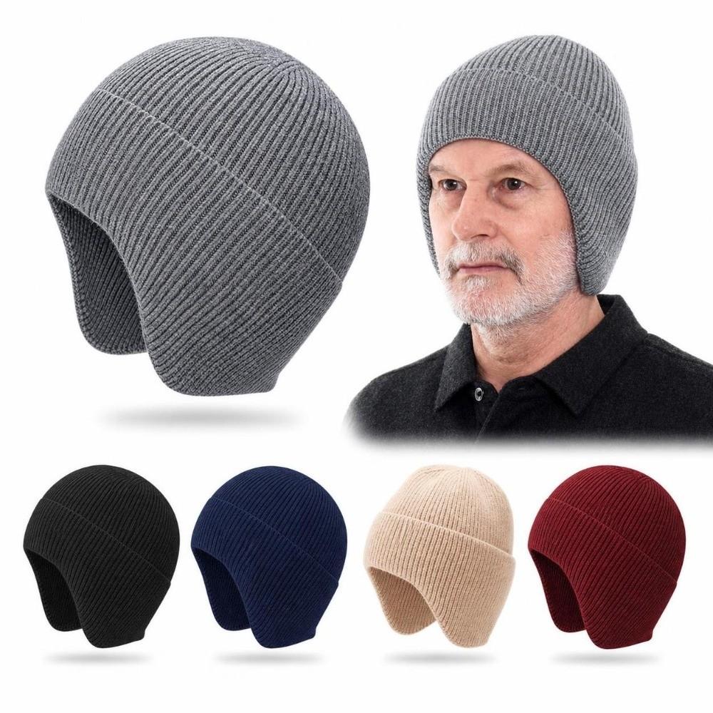 Velvet Lining Beanie Cap Bonnet Winter Hat Outdoor Earflap Cap for Men Women