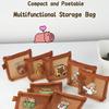 Mini Capybara Mesh Pencil Storage Bag Portable Transparent Pouch for Pens Erasers Cartoon Design Simple Pocket Organizer