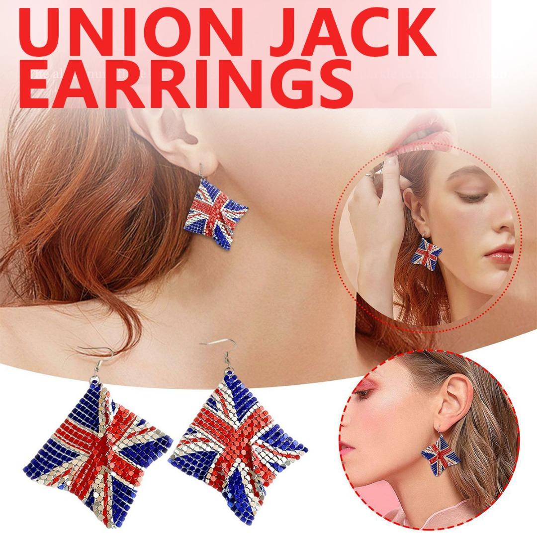 

Платиновый юбилей Tingml, серьги с британским флагом Union Jack Hook, висячие украшения