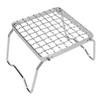 Campfire Grill Rack Stainless Steel Folding Adjustable Gear Portable Mini Stove BBQ Grill Rack for Camping Picnic