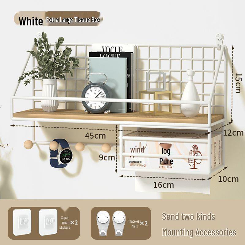 Lochfreies Lagerregal zur Wandmontage: Schlafsaal & Schlafzimmer Organizer Regal