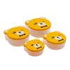 4pcs Children Cartoon Bento Box Cute Bear Lunch Box Outdoor Food Storage Box Kitchen Container Kids Student Microwave Lunch Box