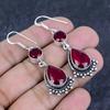 Garnet Gemstone 925 Sterling Silver Earring 2.05"