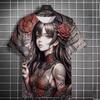 Japanese Geisha 3D Print T-Shirts Summer Men Women Casual Short Sleeve T Shirt Harajuku Tops Streetwear Tees Men's Clothing