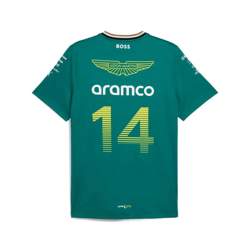 Puma X Aston Martin F1® Short Sleeve Comfortable Letter Number Solid Print T-Shirt Men Tops 713696-01