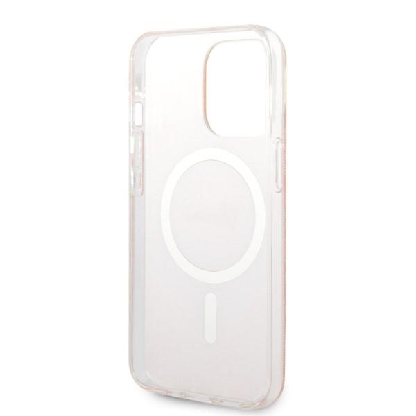 Zestaw Guess Gubpp13Xh4Eacsp Case+ Charger Iphone 13 Pro Max Różowy/Pink Hard Case 4G Print Magsafe