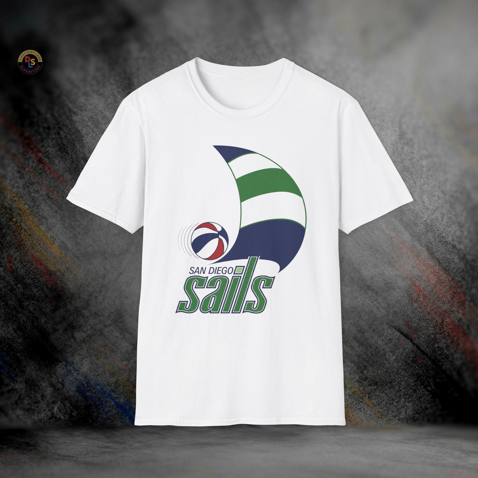 San Diego Sails Defunct Retro Basketball T-Shirt | Softstyle Tee XXL