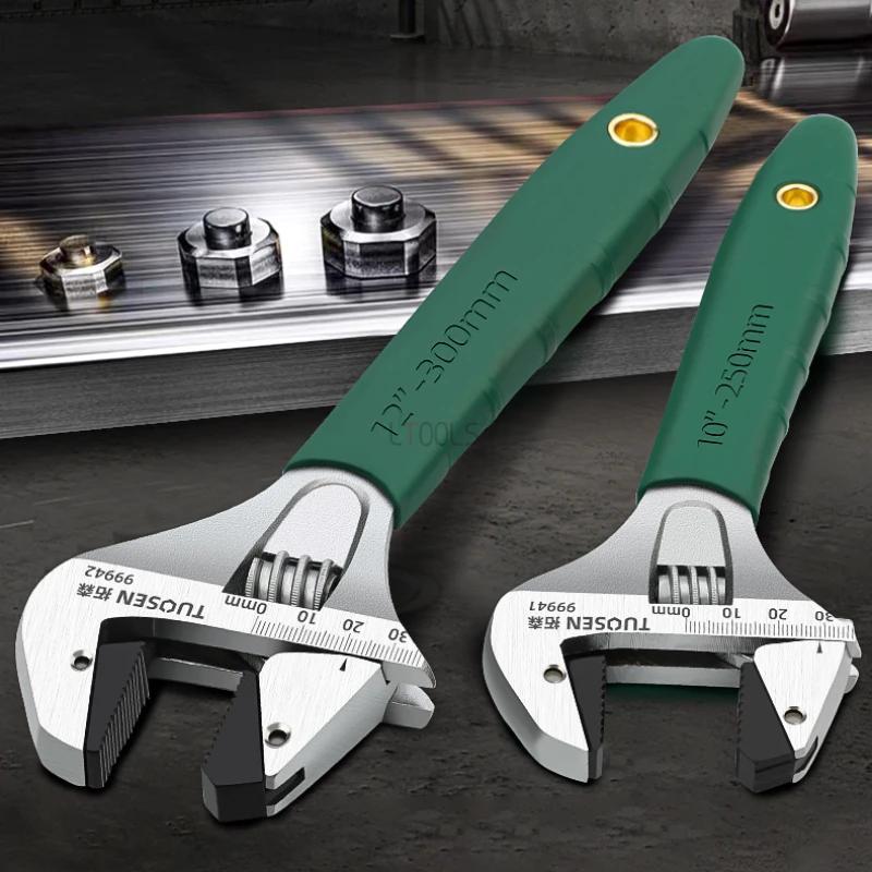 Adjustable Universal Wrench - Carbon Steel Electroplated with Durable Plastic Handle (Durable, High-Strength Hand Tool for Car)