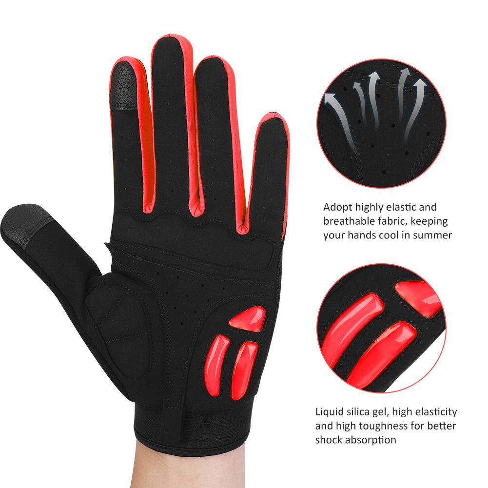 1 Pair Outdoor Unisex Cycling Gloves Breathable Touch Screen Nylon Mountain Bike Gloves