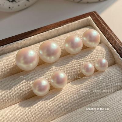 Kore Lüks Pembe & Beyaz İnci Küpeler: Şık, Çok Yönlü, Kadınlar İçin Gümüş İğne Tasarımı