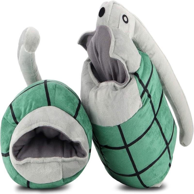 

Cartoon Plush Pillow Cosplay Grenade Shaped Gloves Throw Pillows 2 Pieces Christmas зелений