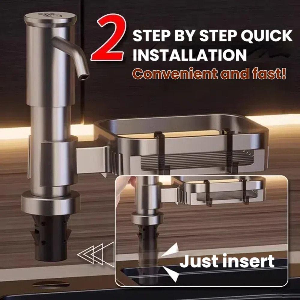 Silicone Extension Tube Soap Dispenser Stainless Steel Countertop Soap Dispenser Kitchen Use