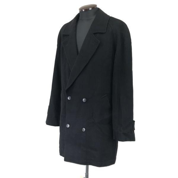 LANIFICIO TEXCO DURANTE Italy Cashmere Wool Peacoat Men’s LL Black(USED)