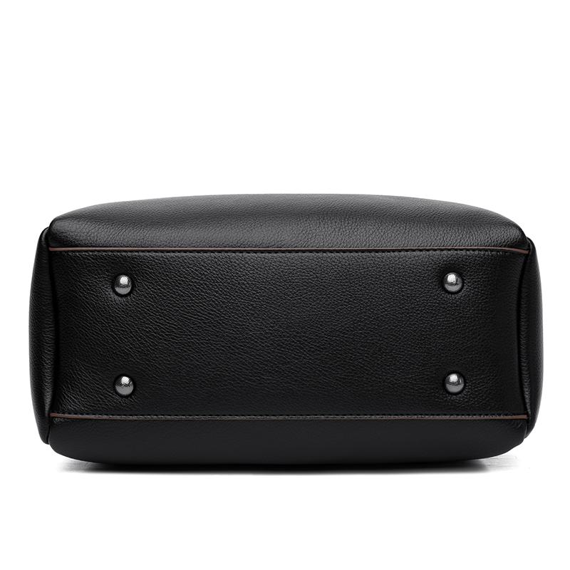 Simple Generous Solid Color Women's Handbags New Style Large Capacity Ladies Bucket Bag High End PU Leather Single Shoulder Bag for Mother's Day Gifts