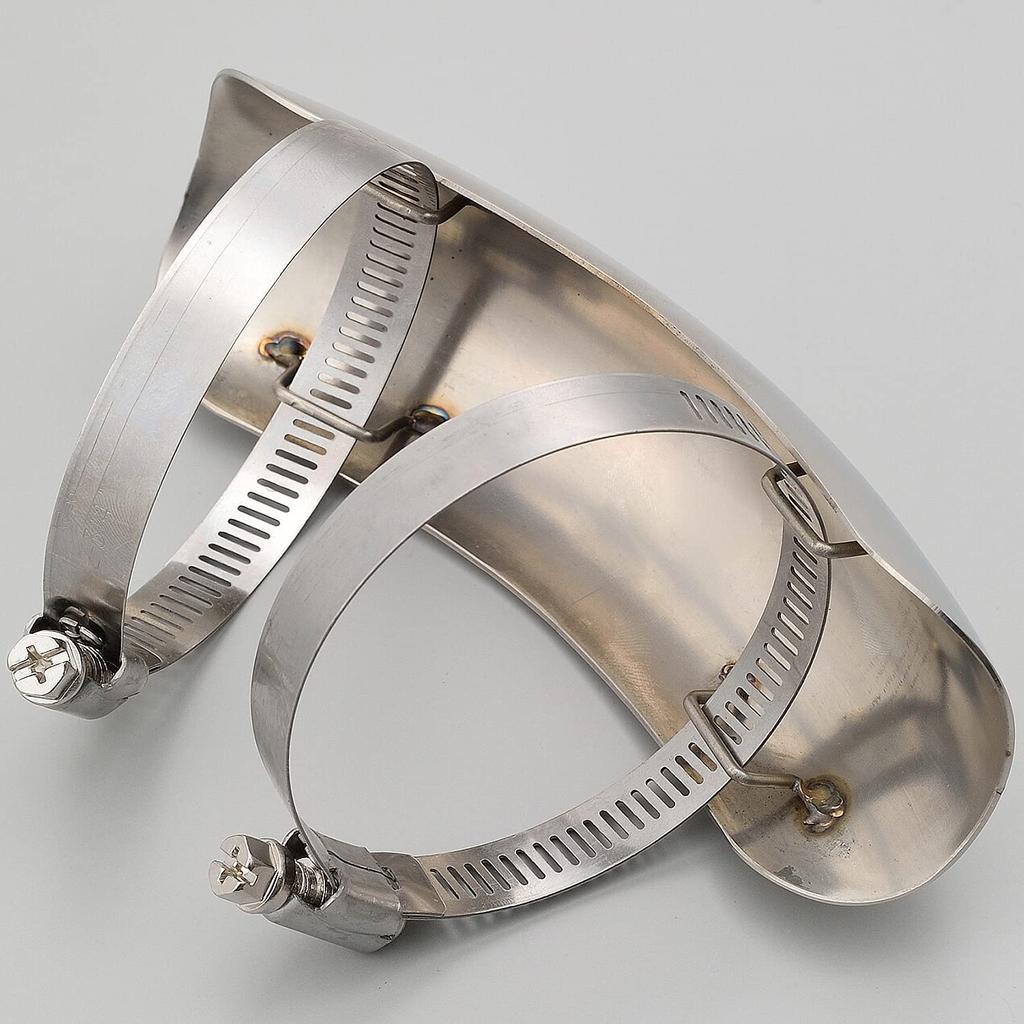 Chránič výfuku motocyklu Daytona kompatibilní se zakřiveným tepelným chráničem z leštěné nerezové oceli 94468 40-55