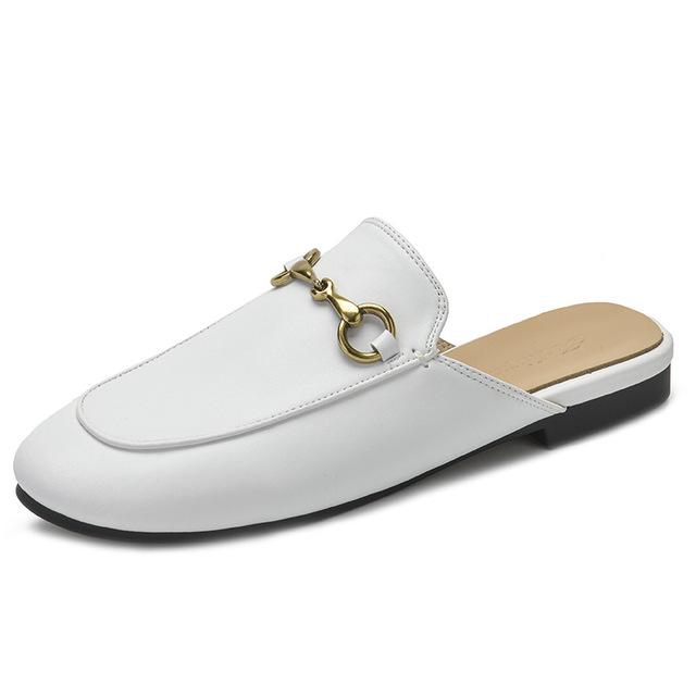 Wearing Slippers Outside Fashion Baotou Muller Shoes Casual Single Shoes Flat Heel Half Slippers Women 'S Shoes