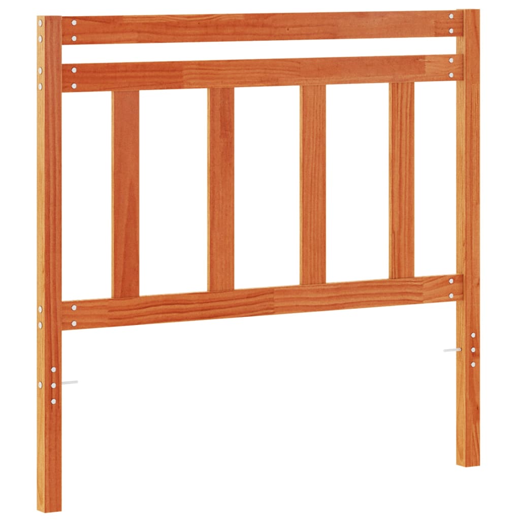 Headboard Wax Brown 100 Cm Solid Pine Wood