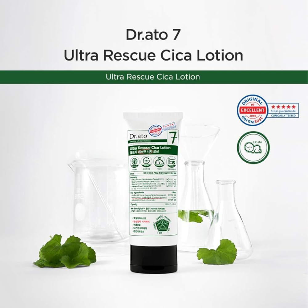

Dr.Ato Ultra Rescue Cica Лосьон 160 мл, ЛЕГКИЙ И БЫСТРО ВПИТЫВАЮЩИЙСЯ, Увлажняющий, Корейская косметика, Kbeauty