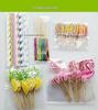 Hawaiian Party Set: 100PCS Colorful Paper Straws, Umbrella Picks, Fruit Picks, Honeycomb Pineapples, Flamingos, Firework Picks