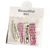4 PCS Candy Cream Color Children's Water Drop Square Hair Clips Baby Bangs Clips Hairpins Girls' Hair Accessories Clips