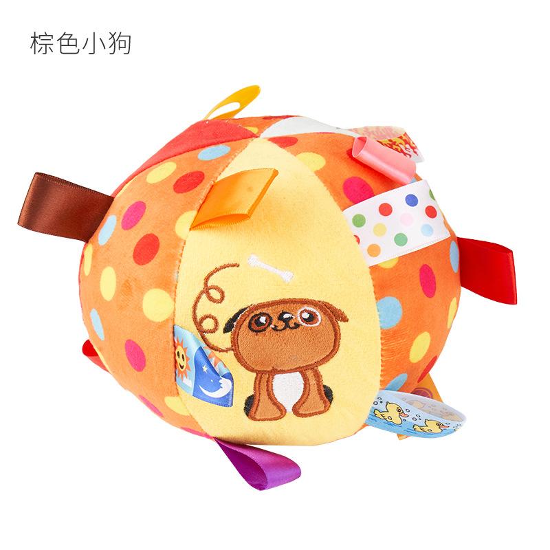 

Плюшевая игрушка для собак с вокалом, мяч, забавные интерактивные игрушки для домашних животных с колокольчиками, чистка зубов, жевательная игрушка для маленьких и больших собак, кошек, кошек, щенков, товары оранжевый