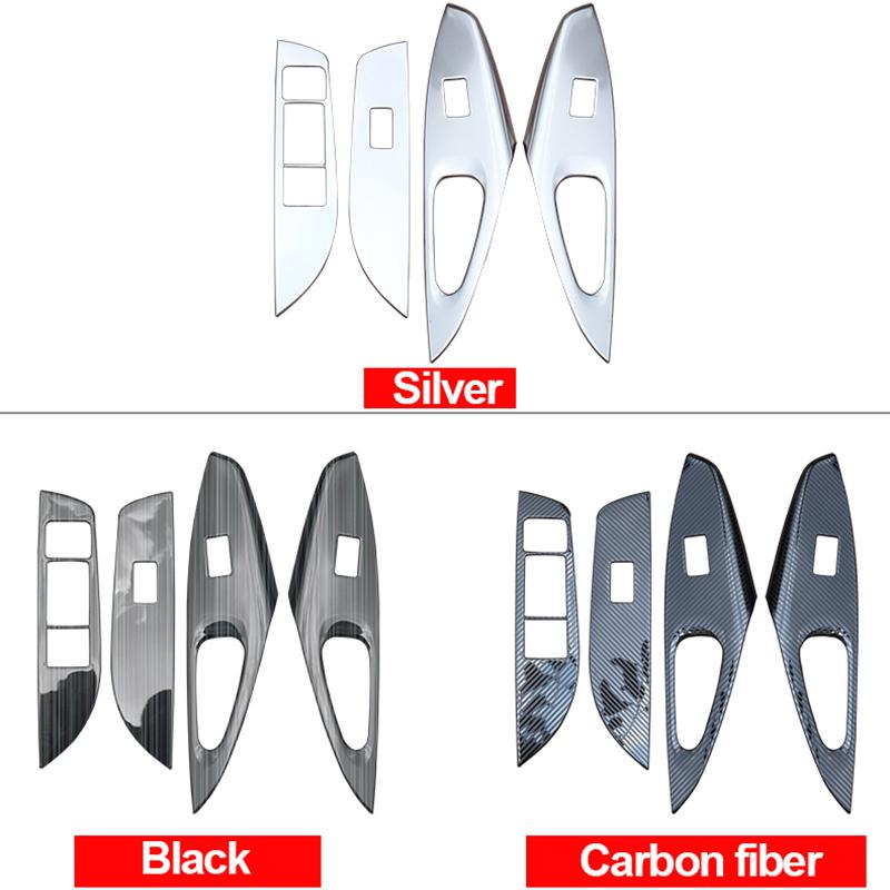 Pentru Toyota Corolla E210 - 2022 al 12-lea panou comutator geam inoxidabil Ajustați capacul Autocolante de ornamente benzi Garnitură pentru stilul mașinii