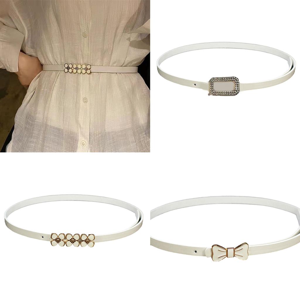 Elegant PU Leather Waistband Slim Waist Belt Girdle with Chic Buckle Design for Women In Multiple Color and Types