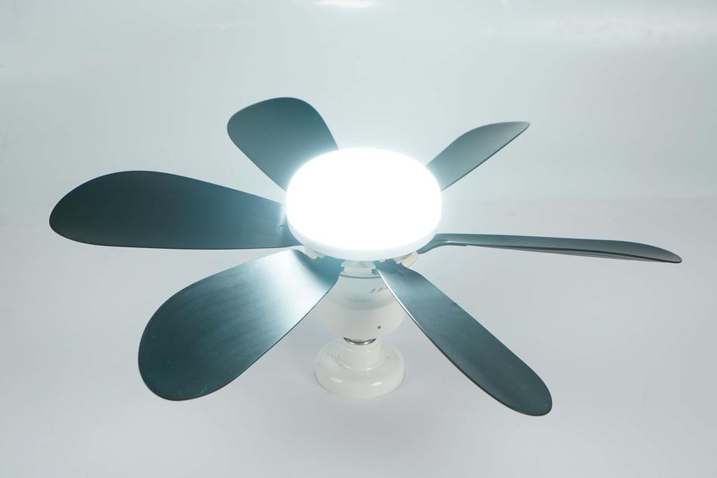 Socket Fan Light with Remote, 20.5in Small Ceiling Fan with LED, E26/27 Cordless Light Screw Fan for Kitchen Bedroom, Small Room