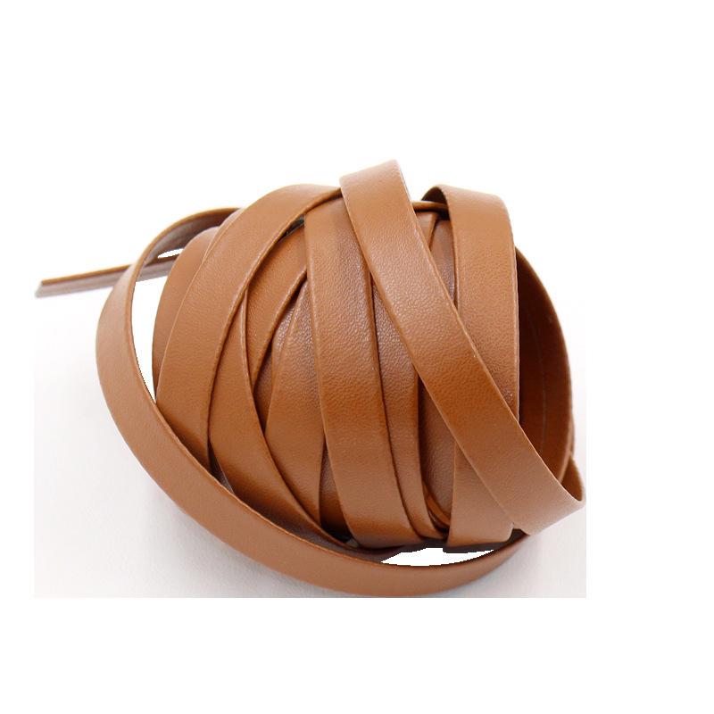 1 cm breiter PU-Leder-Paspelbesatz - 10 mm flaches Band für DIY-Schmuck, Kleidung, Gepäck und Bastelarbeiten