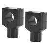 Motorcycle Handlebar Bracket Clamps Metal Riser Mount for 25mm Diameter Handlebars Motorcycle Electric Vehicles Black