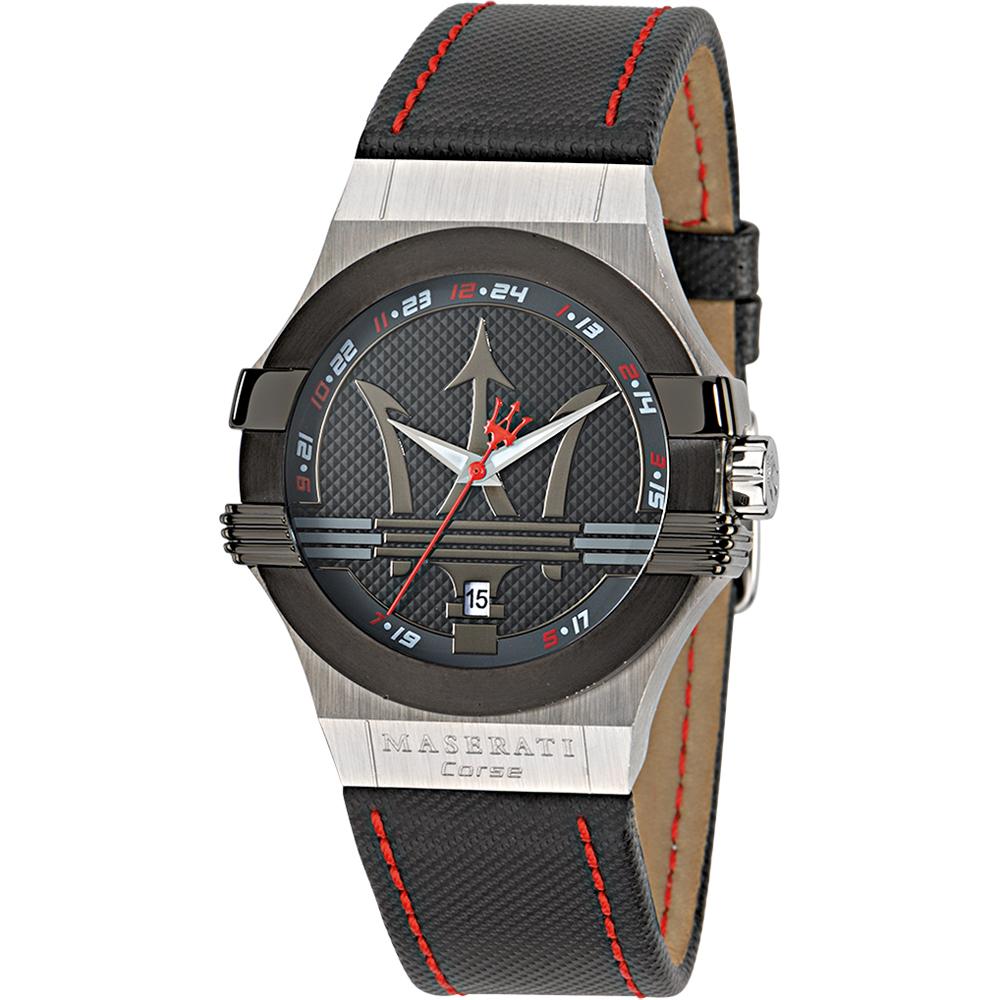 

Maserati Potenza Black Textile over leather/Black Men s Quartz Watch R8851108001 чёрный