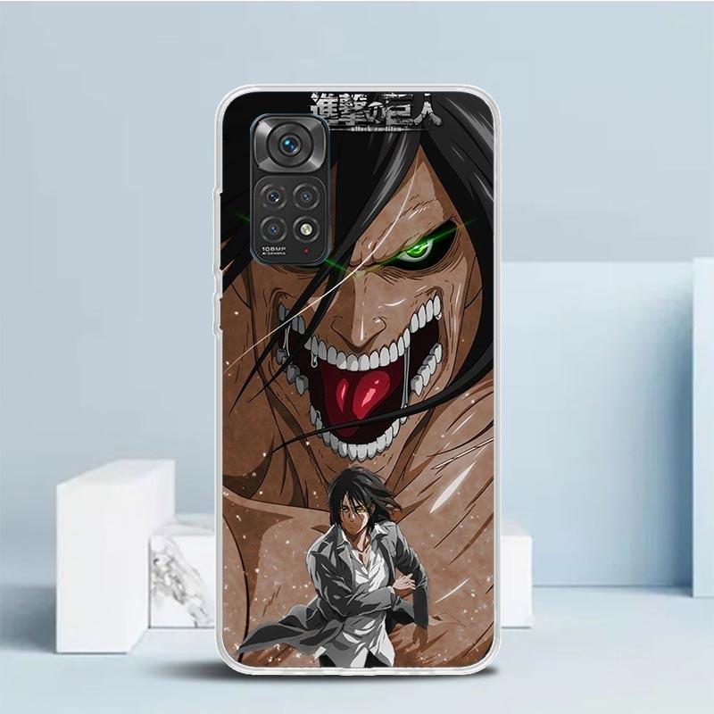 

Чехол для телефона Атака Титанов Эрен для Xiaomi Redmi Note 15 14 14S 13 12S 12 Pro Plus 11S 11 11T 11E 10S 10 + Мягкая задняя крышка из ТПУ Redm Redmi Note 12 Pro 4G