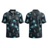 Men's Halloween Printed Short Sleeve Shirt for Party and Daily Wear