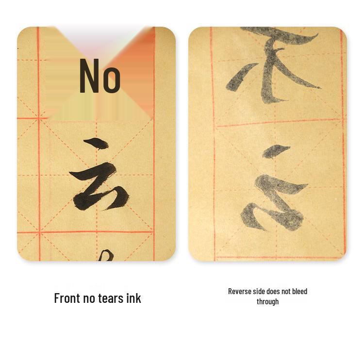 Anfänger Kalligraphie Büttenrand Reisrasterpapier - Verdickter Bambuszellstoff Xuan Set