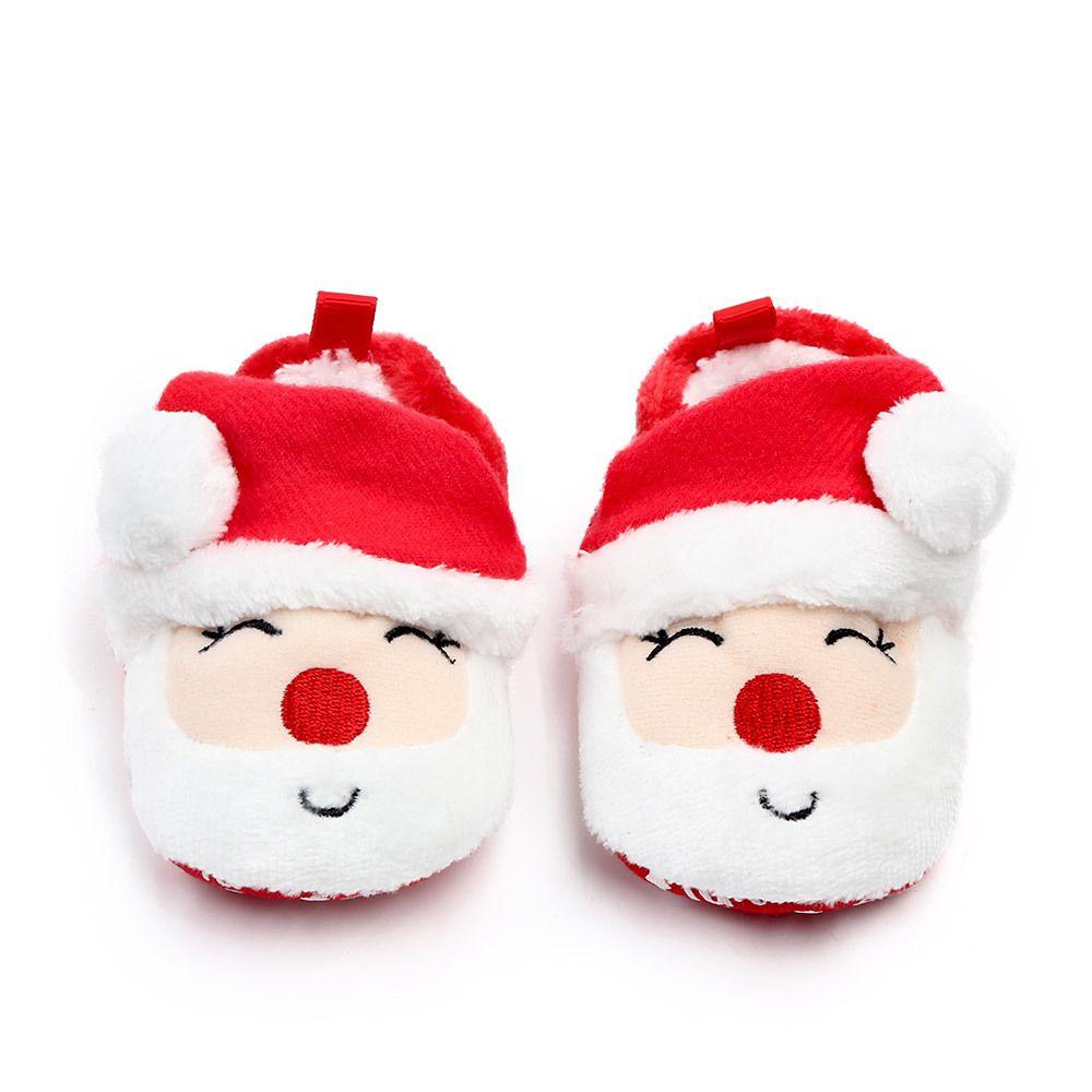 

Christmas Gift Kids Baby Girl Boy Toddler Warm Slippers 3d Reindeer Santa Claus Shoes Inner length=12.5cm/4.92in